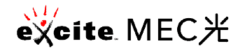 エキサイトMEC光（excite mec 光）のロゴ